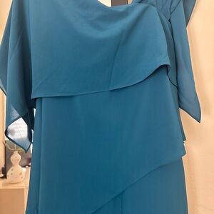 Elegant Blue Layered Dress